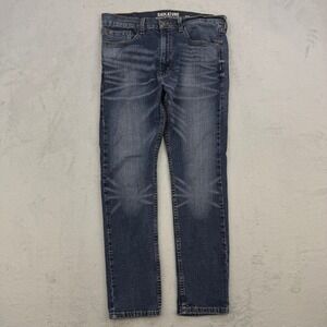 Levi Jeans Womens Whiskers Slim Fit Blue Wash Denim Streetwear Embellished Sz 37